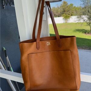 Madewell Brown Leather Tote Bag